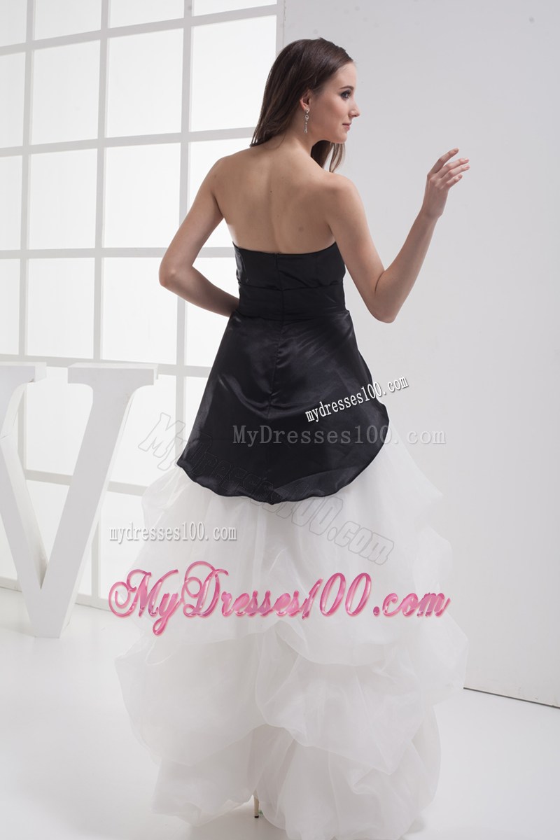 A-line Sweetheart High-low Pick-ups Wedding Dress