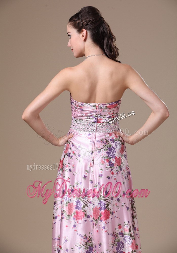 Print Beading Column Floor-length Sweetheart 2013 Prom Dress