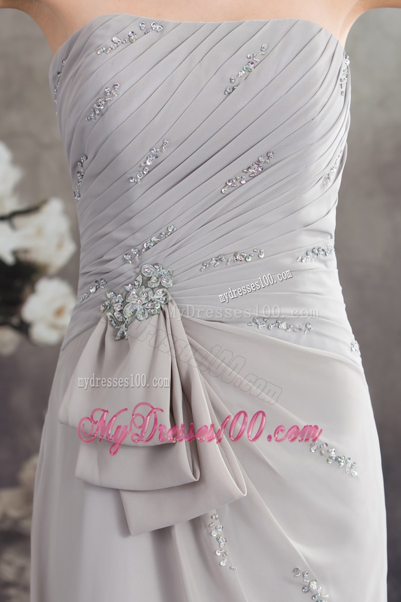 Beaded Strapless Empire Prom Dress With Brush For 2013 Spring
