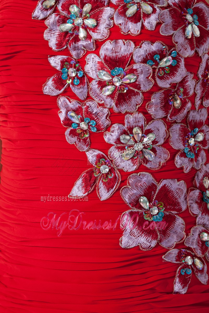 2013 Affordable Column Strapless Short Prom Dresses with Beading