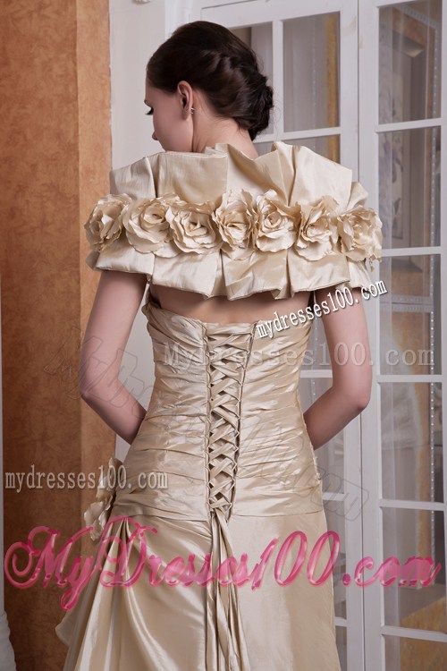 Customize Champagne Sweetheart 2013 Prom Dress Court Train
