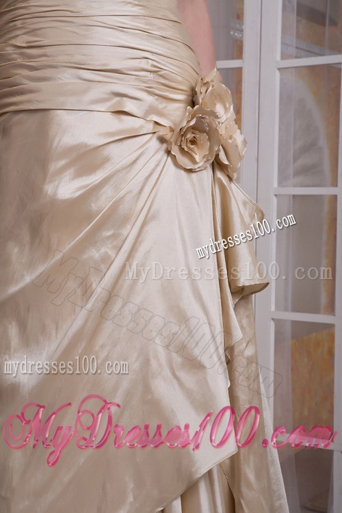 Customize Champagne Sweetheart 2013 Prom Dress Court Train