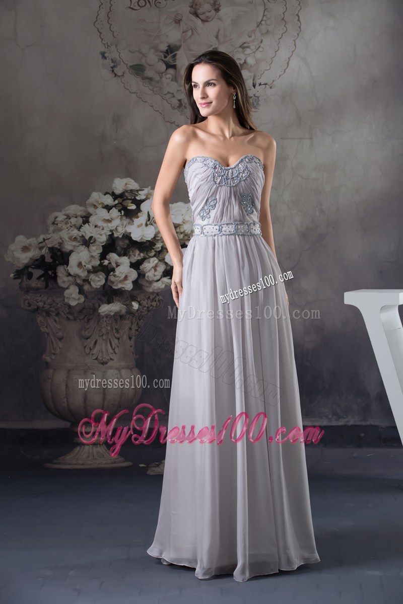 Discount Beading Column Sweetheart long Gray 2013 Prom Dress
