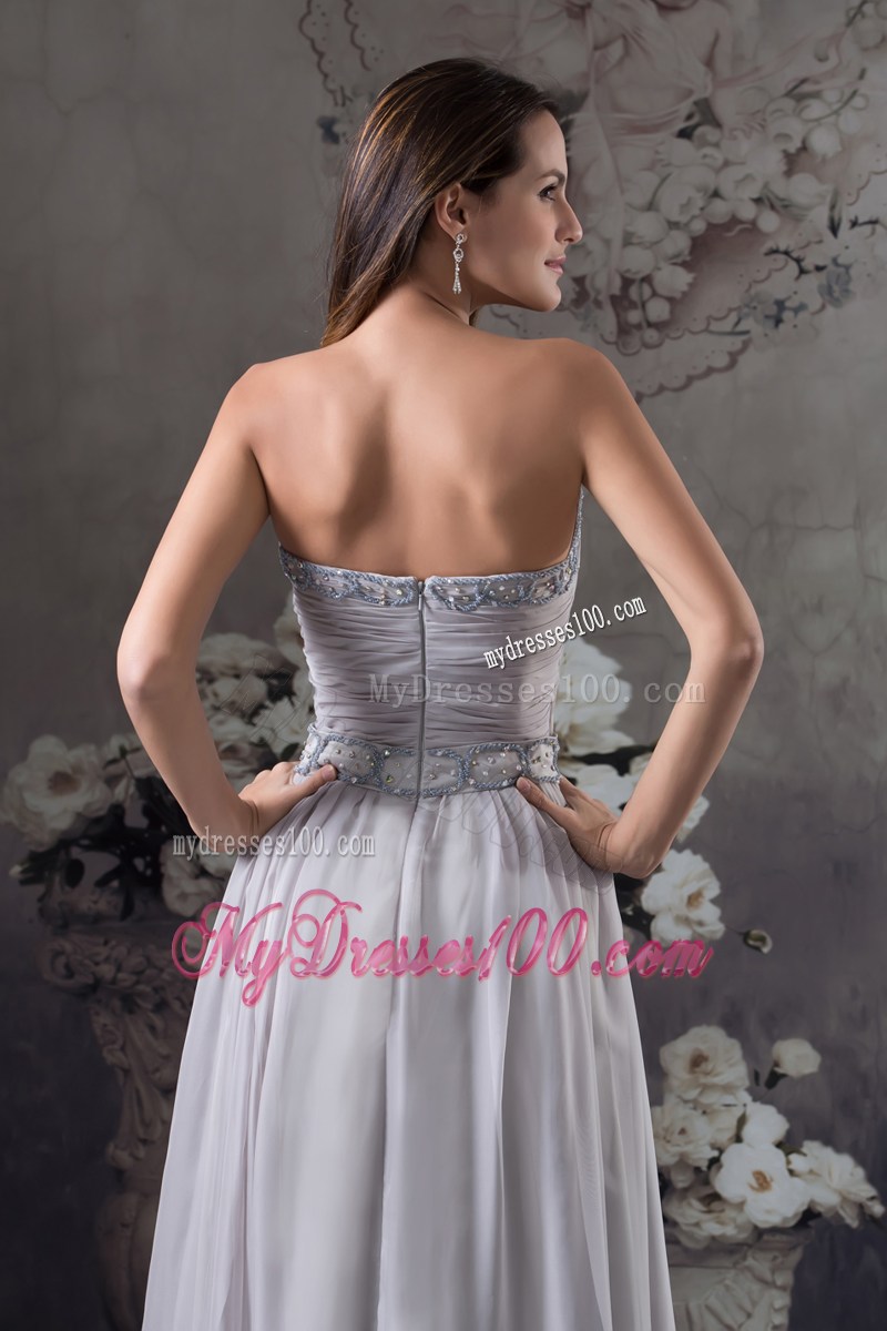 Discount Beading Column Sweetheart long Gray 2013 Prom Dress