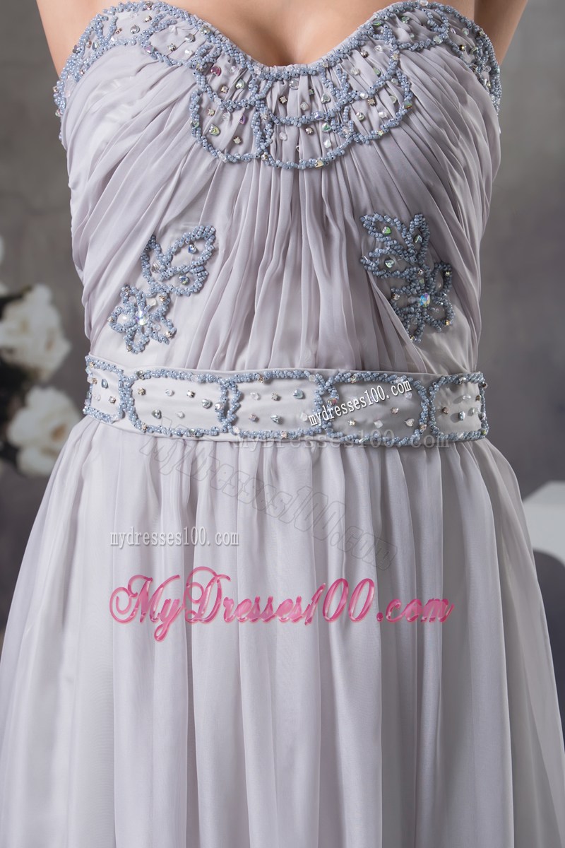 Discount Beading Column Sweetheart long Gray 2013 Prom Dress