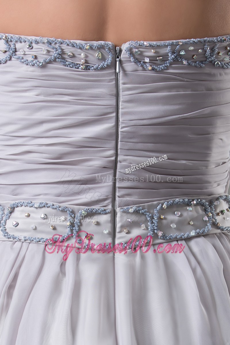 Discount Beading Column Sweetheart long Gray 2013 Prom Dress