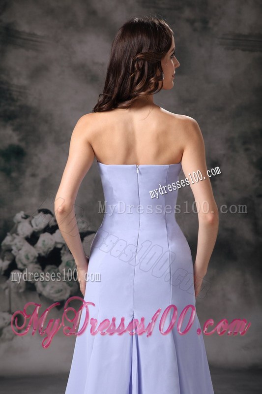 Lilac Column Strapless Floor-length Beading 2013 Discount Prom Dress