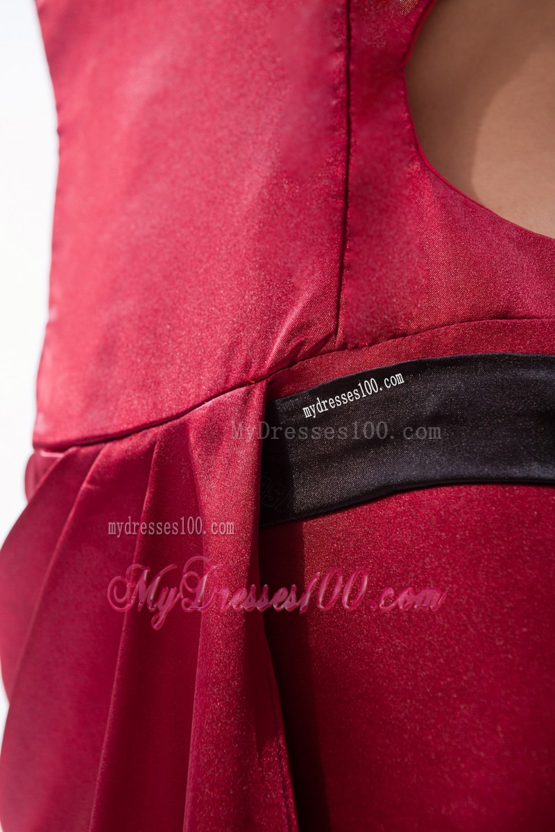 Wine Red Column Sheath Square 2013 Simple Long Prom Dresses