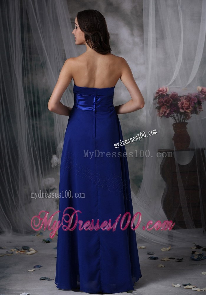 Luxurious Royal Blue Long Prom Dressed Empire Sweetheart Beading