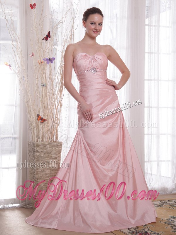 Baby Pink Princess Sweetheart Floor-length Beading 2013 Prom Dress
