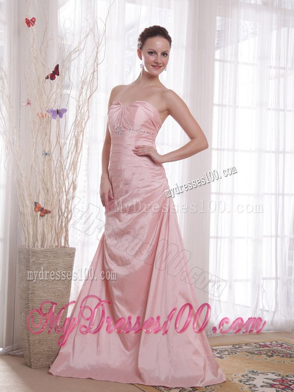 Baby Pink Princess Sweetheart Floor-length Beading 2013 Prom Dress