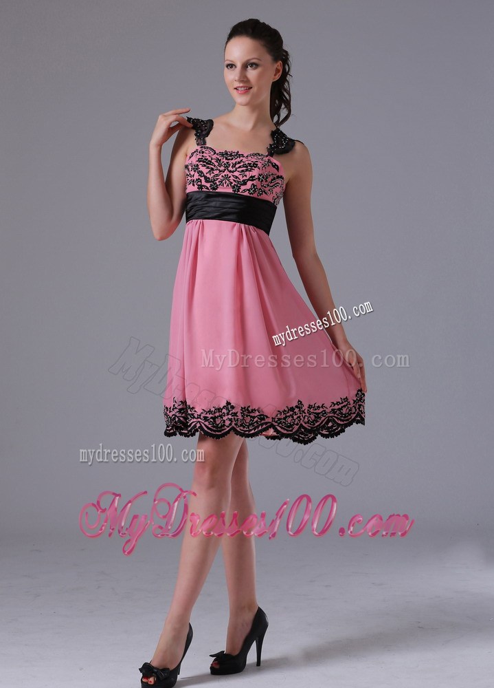 2013 Violet Red A-line Straps Appliques Decorate Prom Cocktail Dress