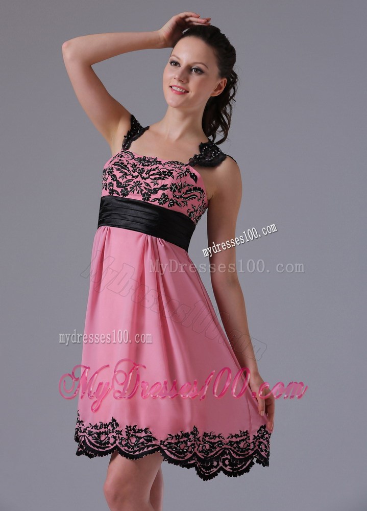 2013 Violet Red A-line Straps Appliques Decorate Prom Cocktail Dress
