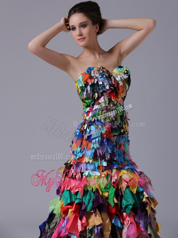 Colored Mermaid Sweetheart Prom Dresses of Floor-length