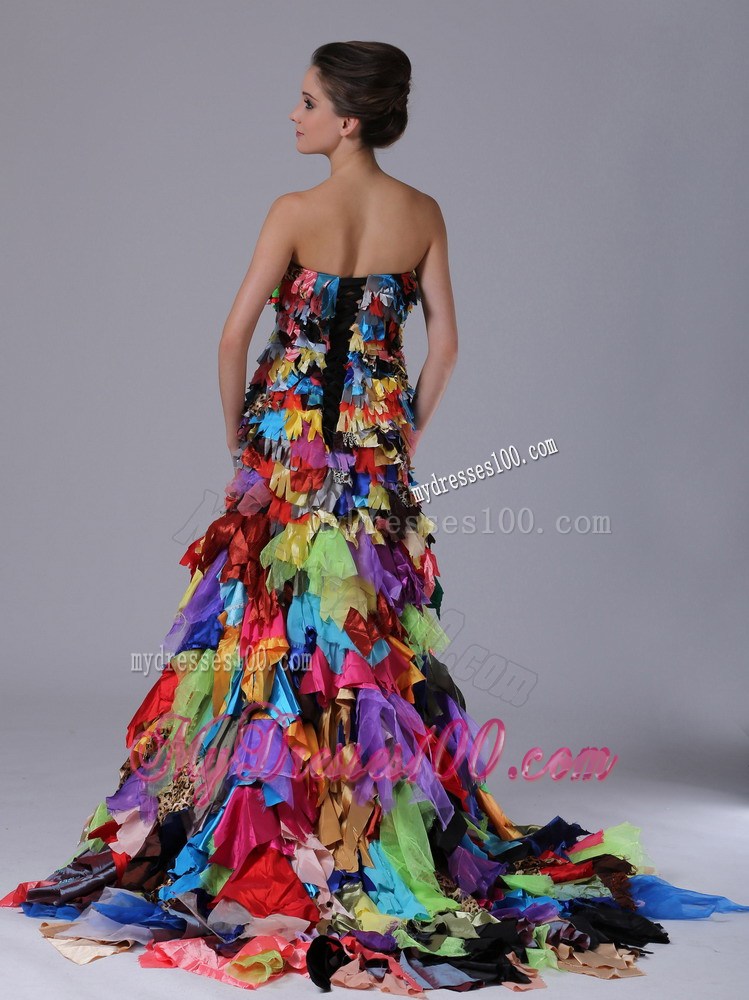 Colored Mermaid Sweetheart Prom Dresses of Floor-length