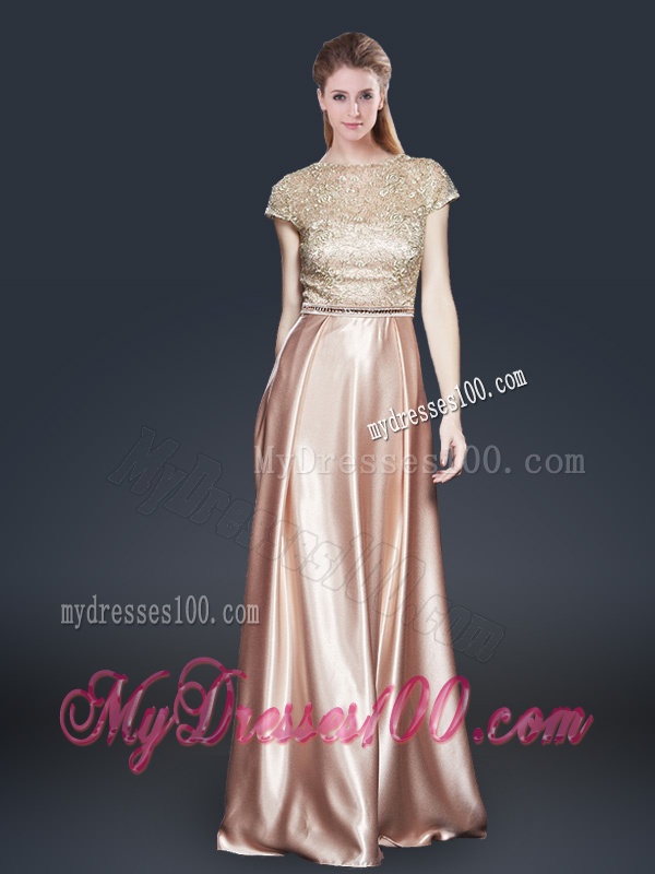 Empire Bateau Evening Dresses with Appliques and Belt