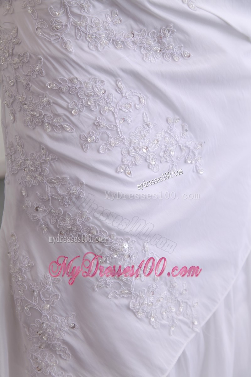 V-neck White Column Prom Dresses of Ankle-length