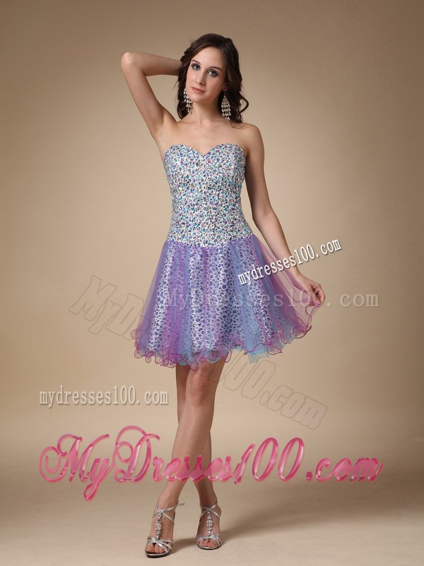 Colorful Short Leopard Prom Dresses with tulle Wraps and Ruffled Edge