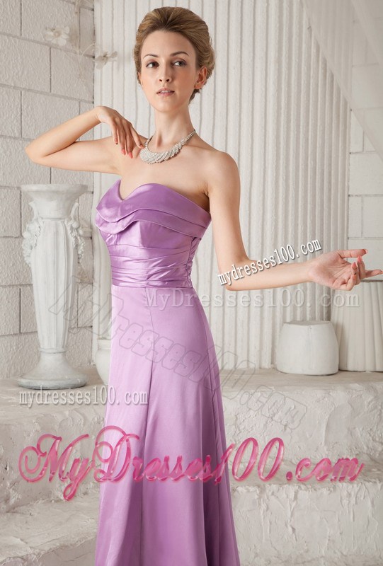 Sweetheart Floor-length Lavender Prom Dress with Side Slit