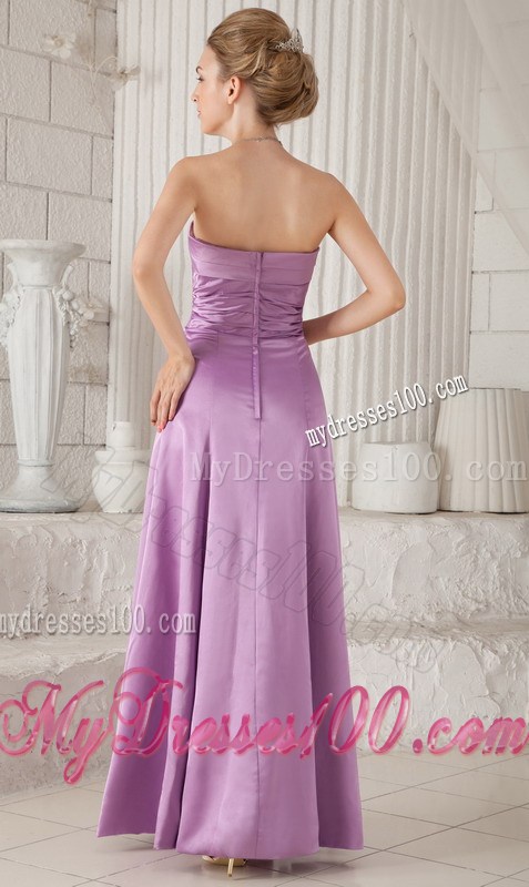 Sweetheart Floor-length Lavender Prom Dress with Side Slit