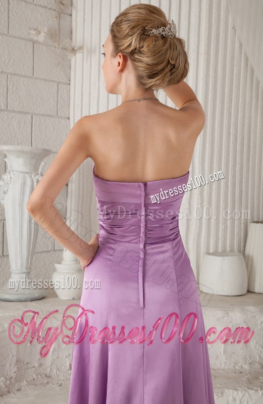 Sweetheart Floor-length Lavender Prom Dress with Side Slit