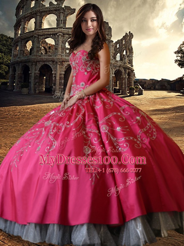 Enchanting Sleeveless Lace Up Floor Length Beading and Embroidery Ball Gown Prom Dress