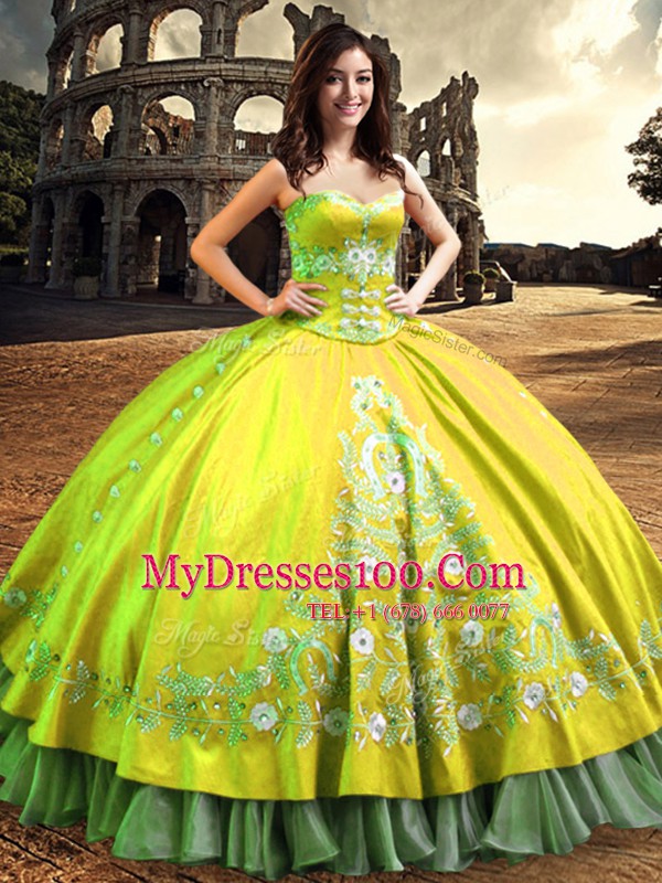Best One Shoulder Sleeveless Lace and Embroidery Lace Up Quinceanera Dresses