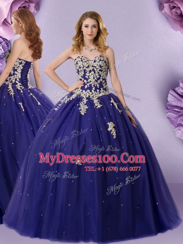 Cute Sleeveless Lace Up Floor Length Beading Sweet 16 Dresses