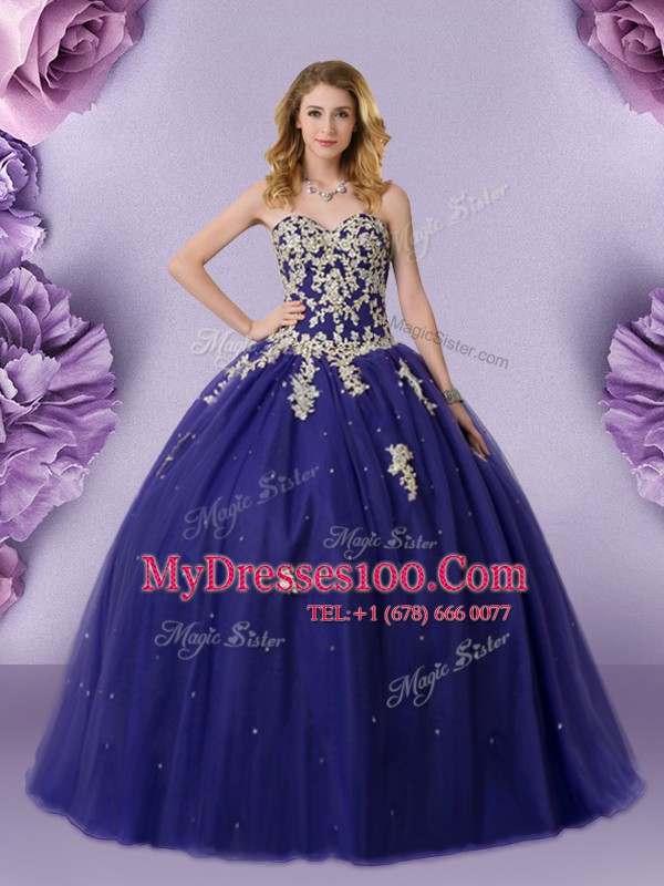 Cute Sleeveless Lace Up Floor Length Beading Sweet 16 Dresses