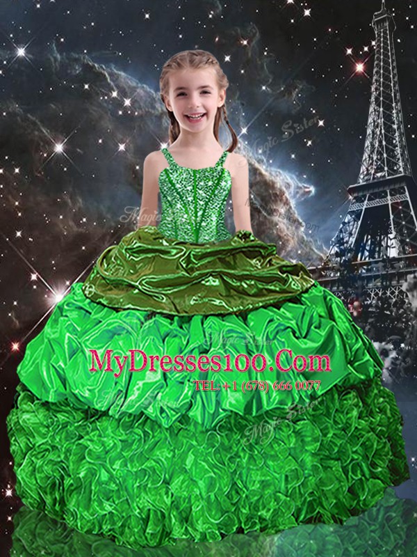 Discount Pick Ups Floor Length Ball Gowns Sleeveless Toddler Flower Girl Dress Lace Up