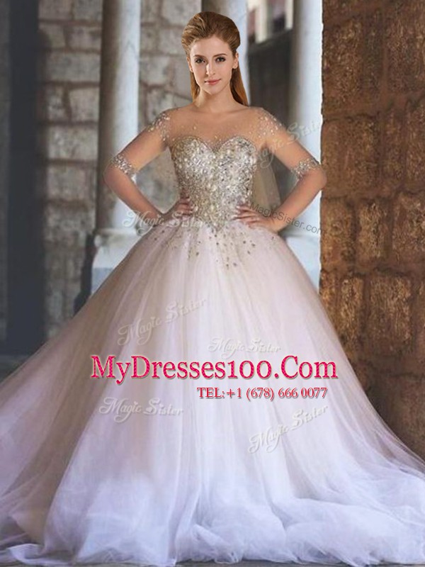 Excellent White Sleeveless Appliques Floor Length Quinceanera Dress