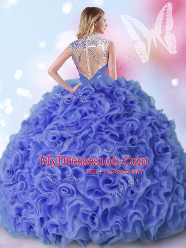 Charming Sleeveless Beading and Ruffles Zipper Quinceanera Dress