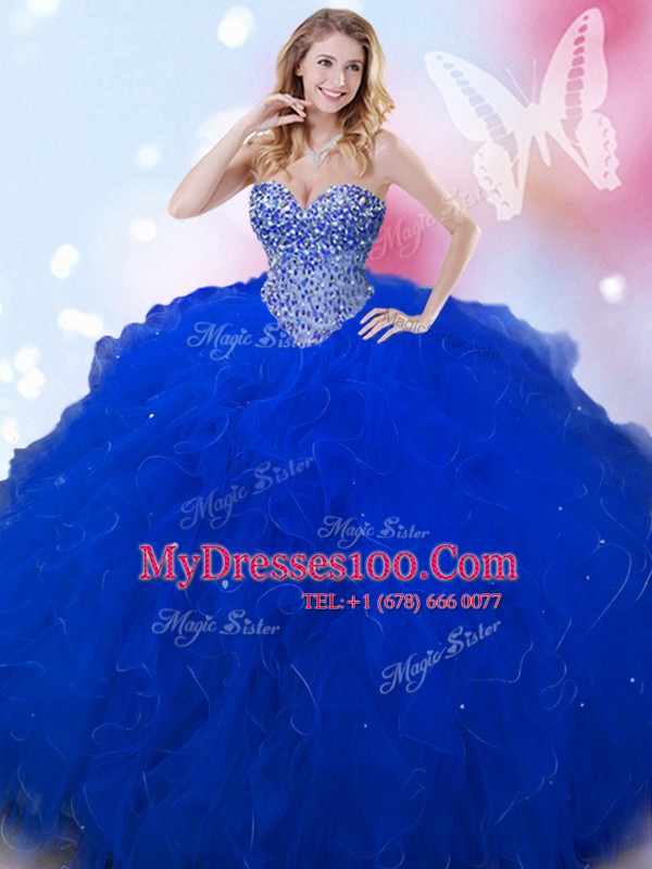 Artistic Tulle Sleeveless Floor Length Ball Gown Prom Dress and Beading