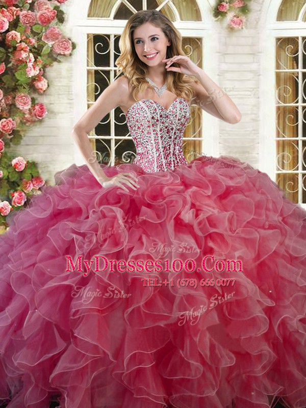 Green Lace Up 15 Quinceanera Dress Beading and Ruffles Sleeveless Floor Length