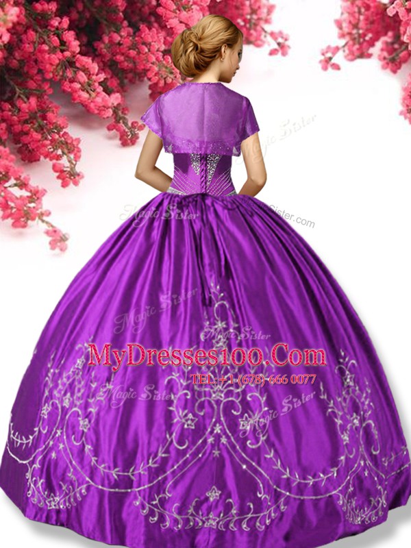 Teal Ball Gowns Taffeta Sweetheart Sleeveless Beading and Embroidery Floor Length Lace Up Quince Ball Gowns