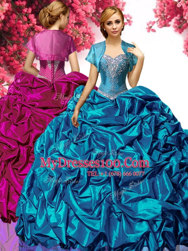 Aqua Blue Sweetheart Neckline Beading Quinceanera Dresses Sleeveless Lace Up