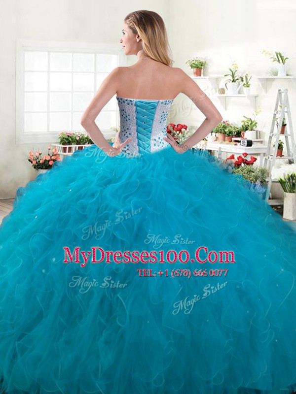New Arrival Sweetheart Sleeveless Lace Up 15 Quinceanera Dress Fuchsia Tulle