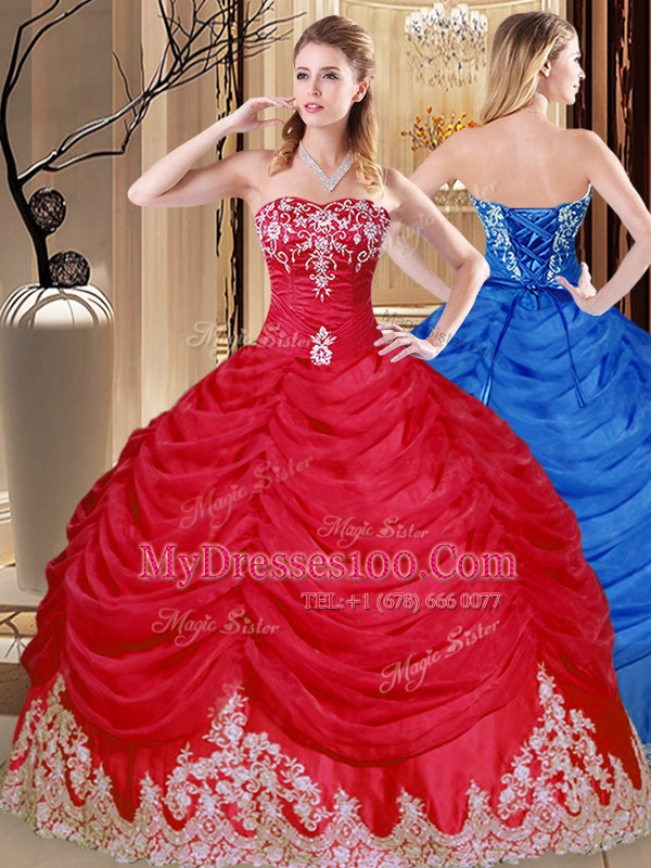 Cheap Pick Ups Coral Red Sleeveless Tulle Lace Up Sweet 16 Quinceanera Dress for Military Ball and Sweet 16 and Quinceanera
