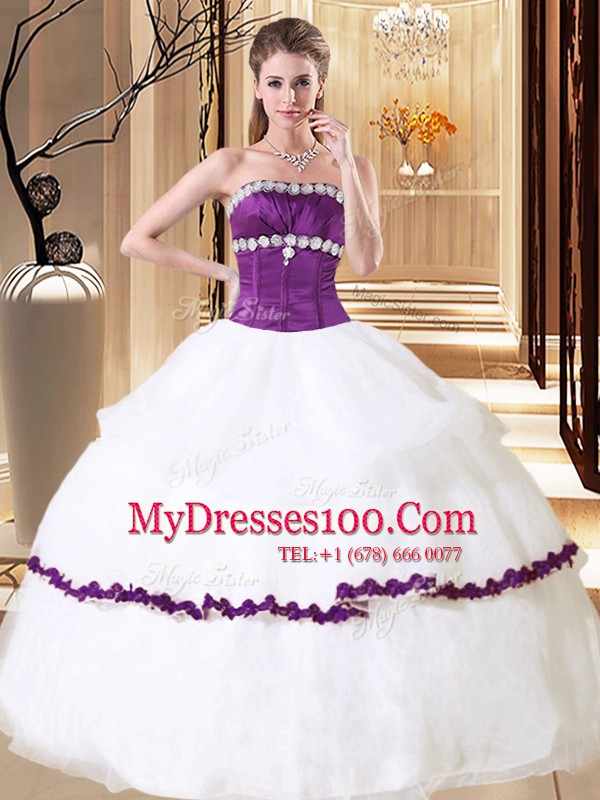 Sleeveless Lace Up Floor Length Beading and Embroidery and Ruffled Layers Quinceanera Gown
